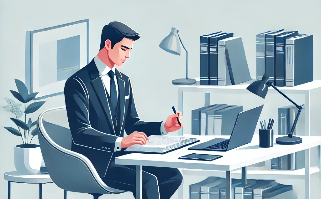 Image depicting an insurance professional preparing for the Certified Insurance Counselor CIC designation